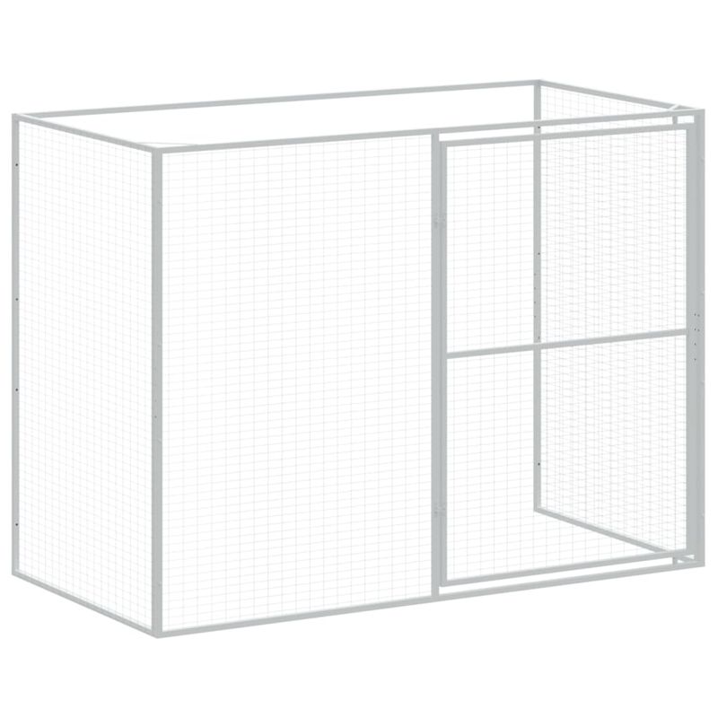 Petshop - Accesorii petshop - Culcusuri si custi - Custi interior si exterior - Cusca de caine cu tarc antracit 214x1069x181 cm otel galvanizat - Infinity.ro