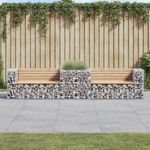 Casa si Gradina - Gradina si terasa - Mobilier exterior - Bancute de gradina - Banca de gradina cu cos gabion, lemn masiv de pin - Infinity.ro