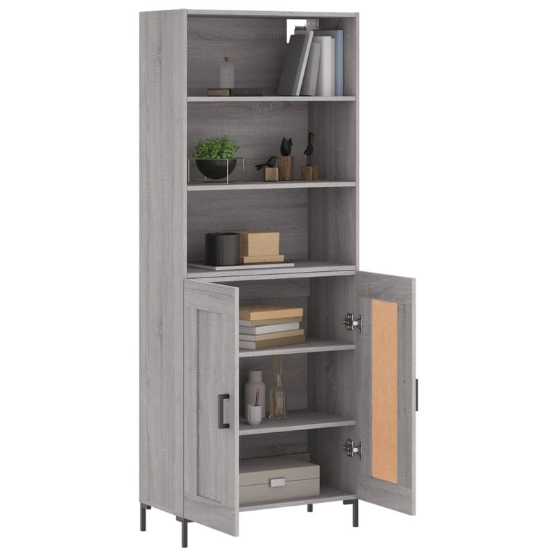 Casa si Gradina - Mobilier - Comode si corpuri - Comode - Dulap inalt, gri sonoma, 69,5x34x180 cm, lemn compozit - Infinity.ro