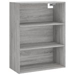 Casa si Gradina - Mobilier - Comode si corpuri - Comode - Dulap inalt, gri sonoma, 69,5x34x180 cm, lemn compozit - Infinity.ro