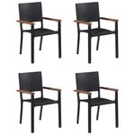 Casa si Gradina - Gradina si terasa - Mobilier exterior - Seturi mobila gradina - Set de masa pentru gradina, 5 piese, negru - Infinity.ro