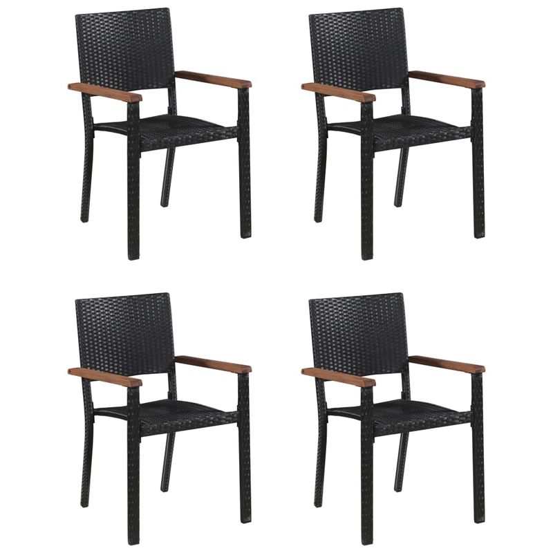Casa si Gradina - Gradina si terasa - Mobilier exterior - Seturi mobila gradina - Set de masa pentru gradina, 5 piese, negru - Infinity.ro