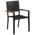 Casa si Gradina - Gradina si terasa - Mobilier exterior - Seturi mobila gradina - Set de masa pentru gradina, 5 piese, negru - Infinity.ro