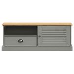 Casa si Gradina - Mobilier - Comode si corpuri - Comode - Comoda TV VIGO, gri, 106x40x40 cm, lemn masiv de pin - Infinity.ro