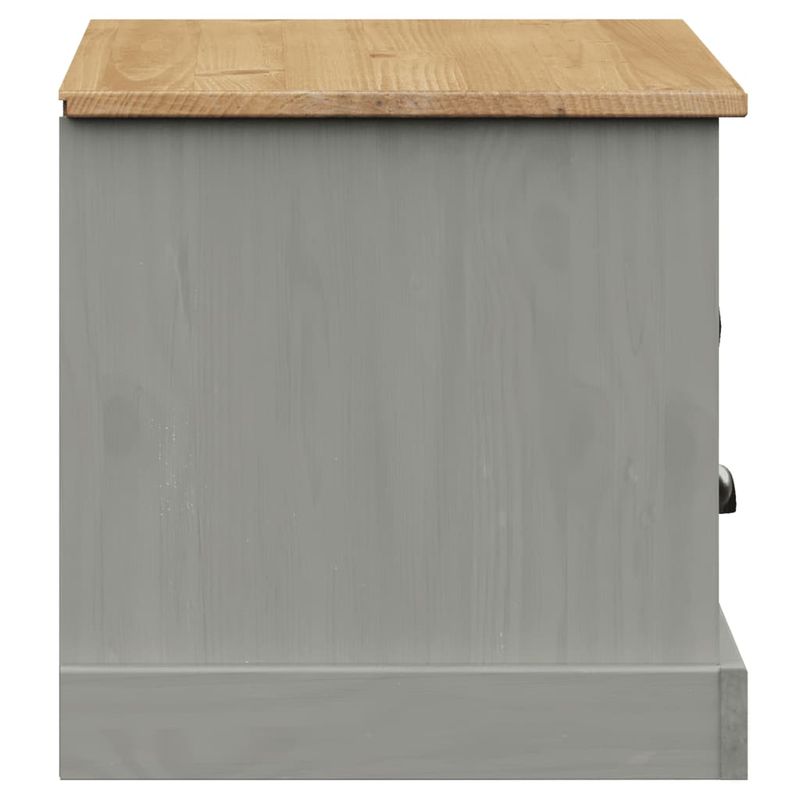 Casa si Gradina - Mobilier - Comode si corpuri - Comode - Comoda TV VIGO, gri, 106x40x40 cm, lemn masiv de pin - Infinity.ro