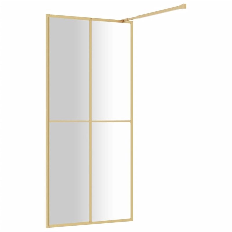 Casa si Gradina - Sanitare - Cazi si cabine de dus - Paravane si usi - Paravan dus walk-in, auriu, 80x195 cm, sticla ESG transparenta - Infinity.ro