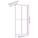Casa si Gradina - Sanitare - Cazi si cabine de dus - Paravane si usi - Paravan dus walk-in, auriu, 80x195 cm, sticla ESG transparenta - Infinity.ro