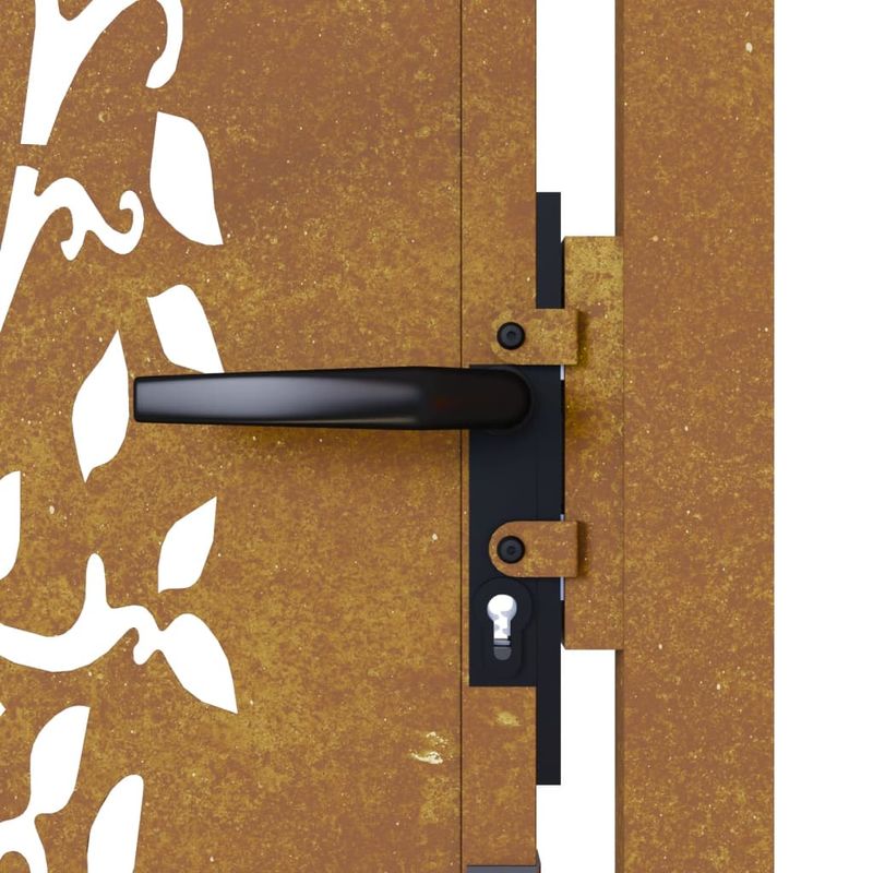 Casa si Gradina - Constructii - Usi interior, exterior si garaj - Usi garaj - Poarta pentru gradina, 105x180 cm, otel corten, model copac - Infinity.ro