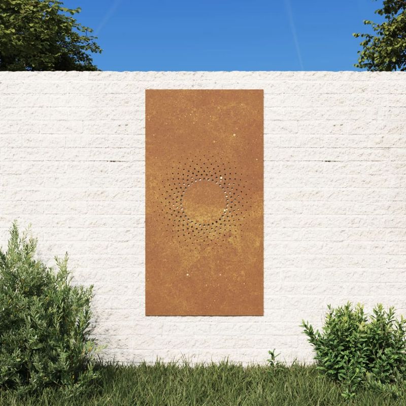 Casa si Gradina - Decoratiuni - Decoratiuni perete - Decor perete de gradina 105x55 cm design soare otel Corten - Infinity.ro