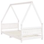 Casa si Gradina - Mobilier - Mobilier copii - Patuturi copii - Cadru de pat pentru copii, alb, 90x190 cm, lemn masiv de pin - Infinity.ro