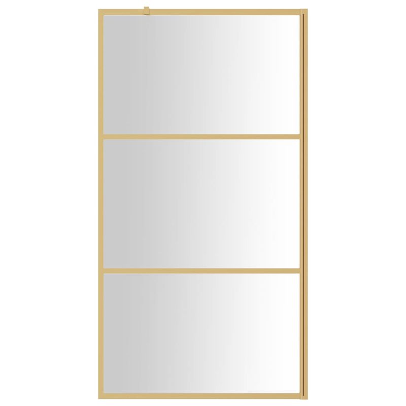 Casa si Gradina - Sanitare - Cazi si cabine de dus - Paravane si usi - Paravan de dus walk-in auriu 115x195 cm sticla ESG transparenta - Infinity.ro