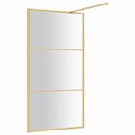 Casa si Gradina - Sanitare - Cazi si cabine de dus - Paravane si usi - Paravan de dus walk-in auriu 115x195 cm sticla ESG transparenta - Infinity.ro