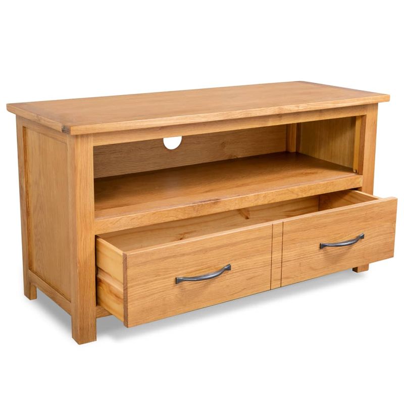 Casa si Gradina - Mobilier - Comode si corpuri - Comode - Comoda TV, 90 x 35 x 48 cm, lemn masiv de stejar - Infinity.ro