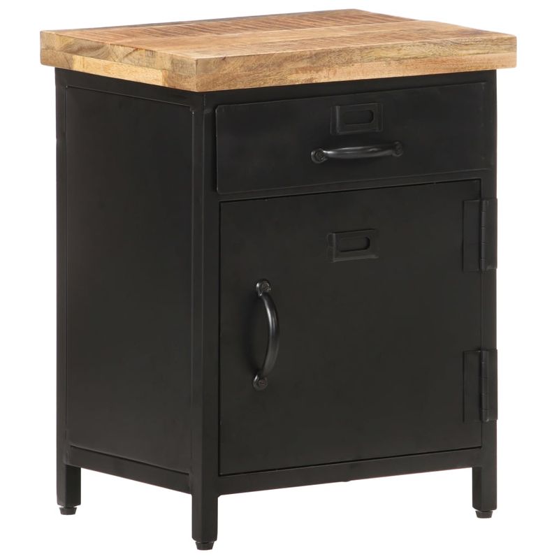 Casa si Gradina - Mobilier - Comode si corpuri - Noptiere - Noptiera, 40 x 30 x 52 cm, lemn de mango nefinisat - Infinity.ro