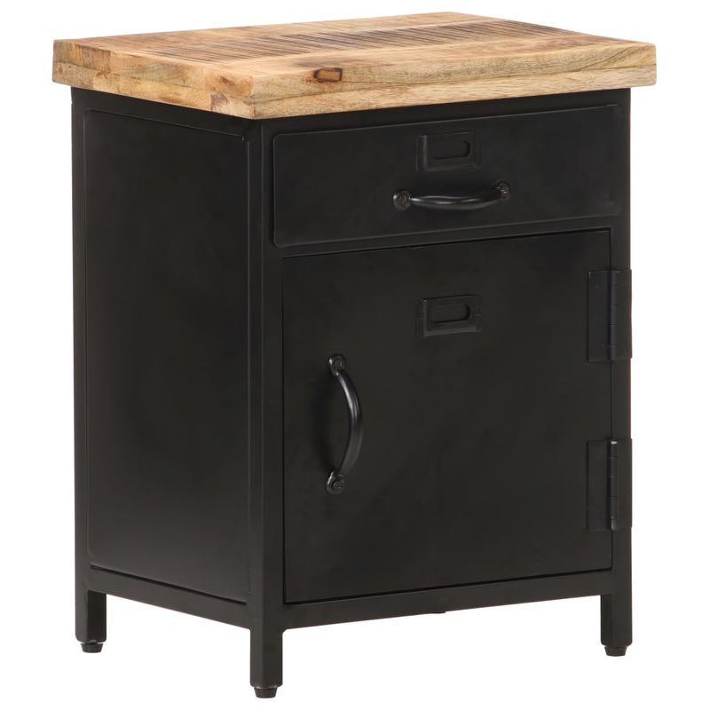 Casa si Gradina - Mobilier - Comode si corpuri - Noptiere - Noptiera, 40 x 30 x 52 cm, lemn de mango nefinisat - Infinity.ro
