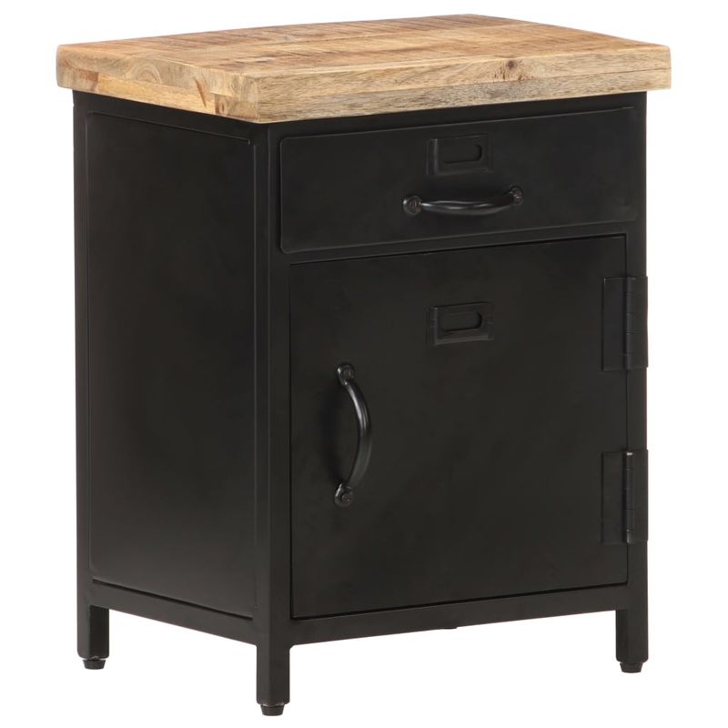 Casa si Gradina - Mobilier - Comode si corpuri - Noptiere - Noptiera, 40 x 30 x 52 cm, lemn de mango nefinisat - Infinity.ro