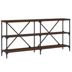 Casa si Gradina - Mobilier - Comode si corpuri - Console - Masa consola stejar maro, 160x30x75 cm, lemn prelucrat si fier - Infinity.ro