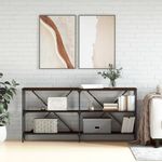 Casa si Gradina - Mobilier - Comode si corpuri - Console - Masa consola stejar maro, 160x30x75 cm, lemn prelucrat si fier - Infinity.ro