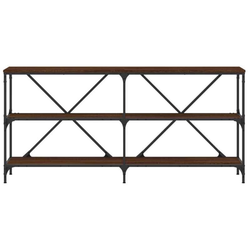 Casa si Gradina - Mobilier - Comode si corpuri - Console - Masa consola stejar maro, 160x30x75 cm, lemn prelucrat si fier - Infinity.ro