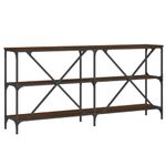 Casa si Gradina - Mobilier - Comode si corpuri - Console - Masa consola stejar maro, 160x30x75 cm, lemn prelucrat si fier - Infinity.ro