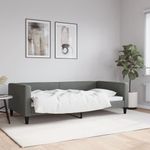 Casa si Gradina - Mobilier - Paturi si accesorii - Paturi - Cadru de pat, gri inchis, 100 x 200 cm, material textil - Infinity.ro
