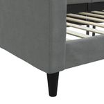 Casa si Gradina - Mobilier - Paturi si accesorii - Paturi - Cadru de pat, gri inchis, 100 x 200 cm, material textil - Infinity.ro