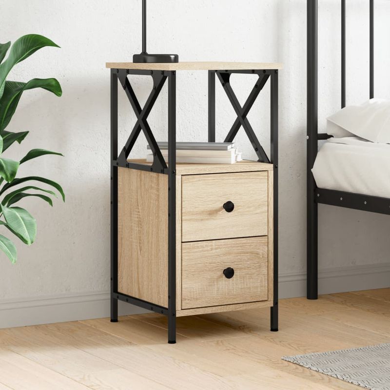 Casa si Gradina - Mobilier - Comode si corpuri - Noptiere - Noptiera, stejar sonoma, 34x35,5x70 cm, lemn compozit - Infinity.ro