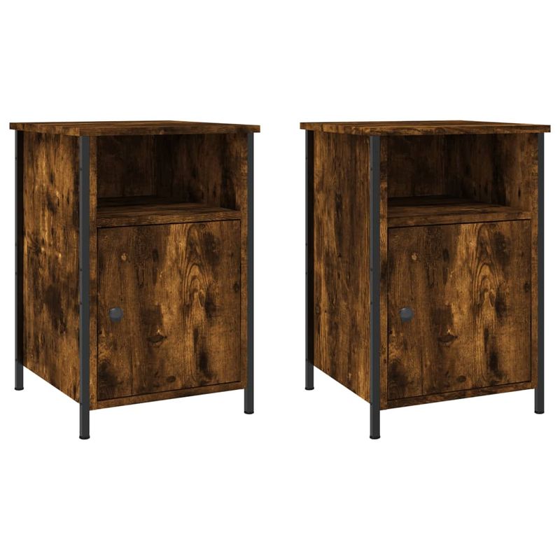 Casa si Gradina - Mobilier - Comode si corpuri - Noptiere - Noptiere, 2 buc., stejar fumuriu, 40x42x60 cm, lemn prelucrat - Infinity.ro