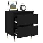 Casa si Gradina - Mobilier - Comode si corpuri - Noptiere - Noptiera, negru, 40x35x50 cm, lemn prelucrat - Infinity.ro