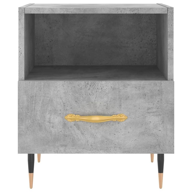 Casa si Gradina - Mobilier - Comode si corpuri - Noptiere - Noptiere, 2 buc., gri beton, 40x35x47,5 cm, lemn compozit - Infinity.ro