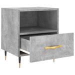 Casa si Gradina - Mobilier - Comode si corpuri - Noptiere - Noptiere, 2 buc., gri beton, 40x35x47,5 cm, lemn compozit - Infinity.ro
