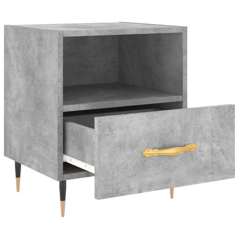 Casa si Gradina - Mobilier - Comode si corpuri - Noptiere - Noptiere, 2 buc., gri beton, 40x35x47,5 cm, lemn compozit - Infinity.ro