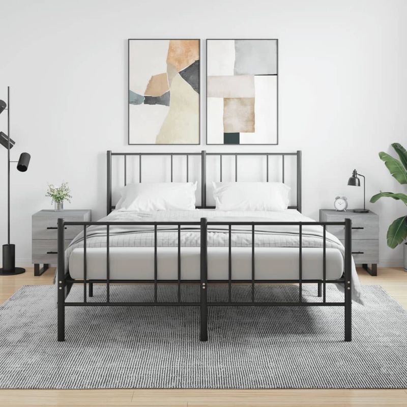 Casa si Gradina - Mobilier - Comode si corpuri - Noptiere - Noptiere, 2 buc., gri sonoma, 40x35x47,5 cm, lemn compozit - Infinity.ro