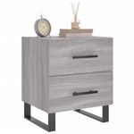 Casa si Gradina - Mobilier - Comode si corpuri - Noptiere - Noptiere, 2 buc., gri sonoma, 40x35x47,5 cm, lemn compozit - Infinity.ro