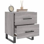 Casa si Gradina - Mobilier - Comode si corpuri - Noptiere - Noptiere, 2 buc., gri sonoma, 40x35x47,5 cm, lemn compozit - Infinity.ro