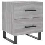 Casa si Gradina - Mobilier - Comode si corpuri - Noptiere - Noptiere, 2 buc., gri sonoma, 40x35x47,5 cm, lemn compozit - Infinity.ro
