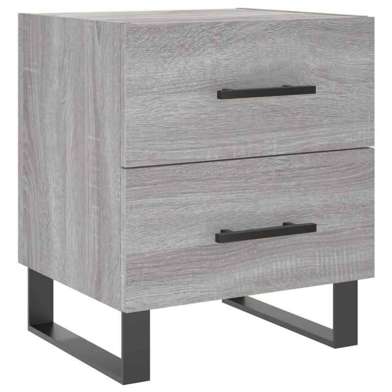 Casa si Gradina - Mobilier - Comode si corpuri - Noptiere - Noptiere, 2 buc., gri sonoma, 40x35x47,5 cm, lemn compozit - Infinity.ro