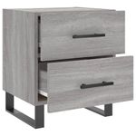 Casa si Gradina - Mobilier - Comode si corpuri - Noptiere - Noptiere, 2 buc., gri sonoma, 40x35x47,5 cm, lemn compozit - Infinity.ro