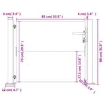 Casa si Gradina - Constructii - Usi interior, exterior si garaj - Usi garaj - Poarta pentru gradina, 105x80 cm, otel corten - Infinity.ro