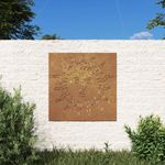 Casa si Gradina - Decoratiuni - Decoratiuni perete - Decor perete de gradina 55x55 cm design soare otel Corten - Infinity.ro