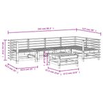 Casa si Gradina - Gradina si terasa - Mobilier exterior - Seturi mobila gradina - Set mobilier relaxare gradina, 6 piese, lemn masiv Douglas - Infinity.ro