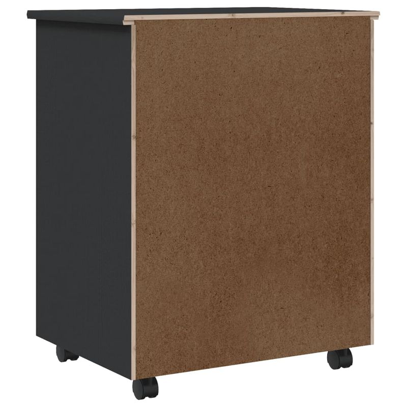 Casa si Gradina - Mobilier - Dulapuri si sifoniere - Dulapuri - Dulap rulant cu sertare MOSS, gri, lemn masiv de pin - Infinity.ro