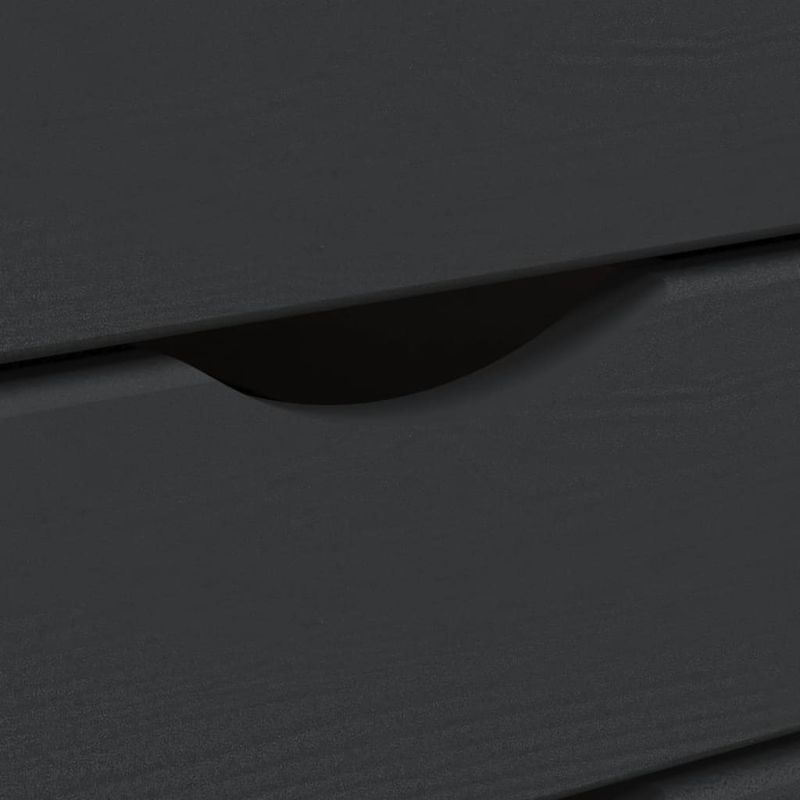 Casa si Gradina - Mobilier - Dulapuri si sifoniere - Dulapuri - Dulap rulant cu sertare MOSS, gri, lemn masiv de pin - Infinity.ro