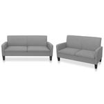 Casa si Gradina - Mobilier - Seturi de mobilier - Seturi living - Set canapele, 2 piese, gri deschis, material textil - Infinity.ro