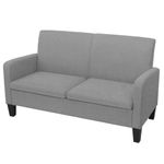 Casa si Gradina - Mobilier - Seturi de mobilier - Seturi living - Set canapele, 2 piese, gri deschis, material textil - Infinity.ro
