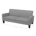 Casa si Gradina - Mobilier - Seturi de mobilier - Seturi living - Set canapele, 2 piese, gri deschis, material textil - Infinity.ro