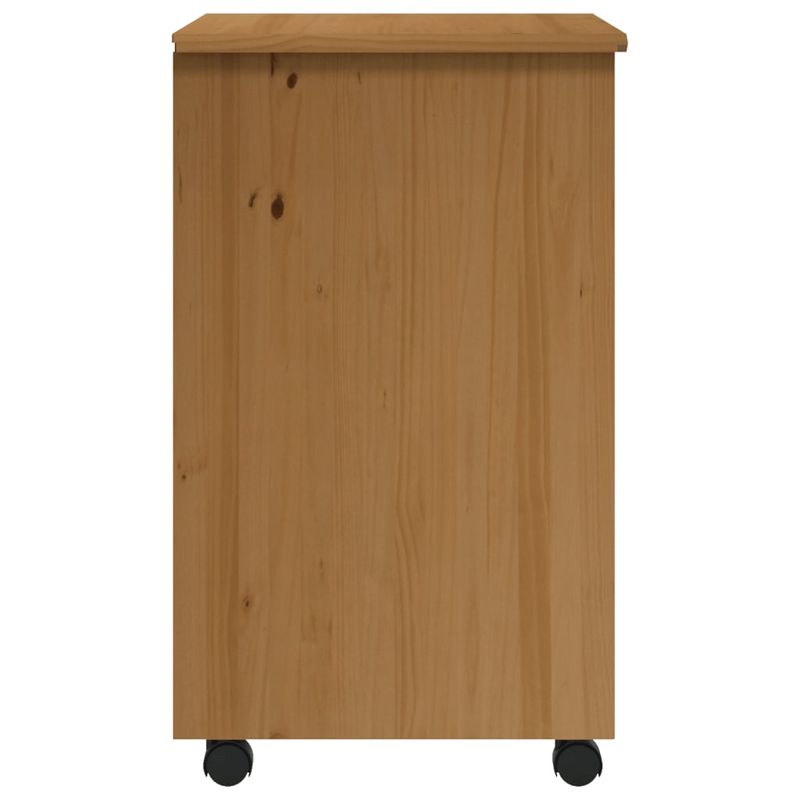 Casa si Gradina - Mobilier - Dulapuri si sifoniere - Dulapuri - Dulap rulant cu sertare „MOSS”, maro miere, lemn masiv de pin - Infinity.ro