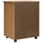 Casa si Gradina - Mobilier - Dulapuri si sifoniere - Dulapuri - Dulap rulant cu sertare „MOSS”, maro miere, lemn masiv de pin - Infinity.ro