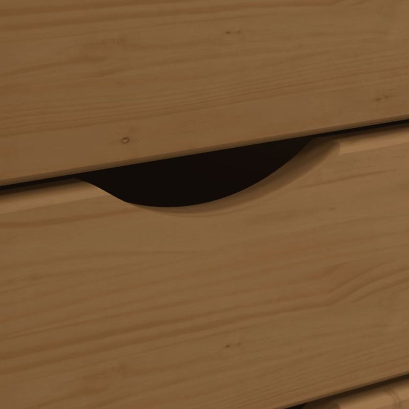 Casa si Gradina - Mobilier - Dulapuri si sifoniere - Dulapuri - Dulap rulant cu sertare „MOSS”, maro miere, lemn masiv de pin - Infinity.ro