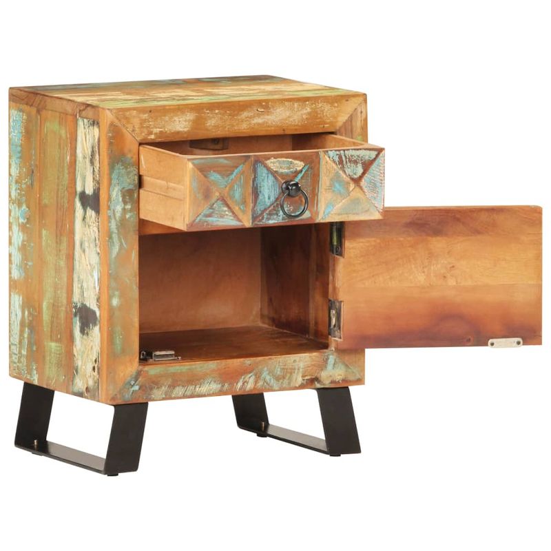 Casa si Gradina - Mobilier - Comode si corpuri - Noptiere - Noptiera, 40 x 30 x 50 cm, lemn masiv reciclat - Infinity.ro